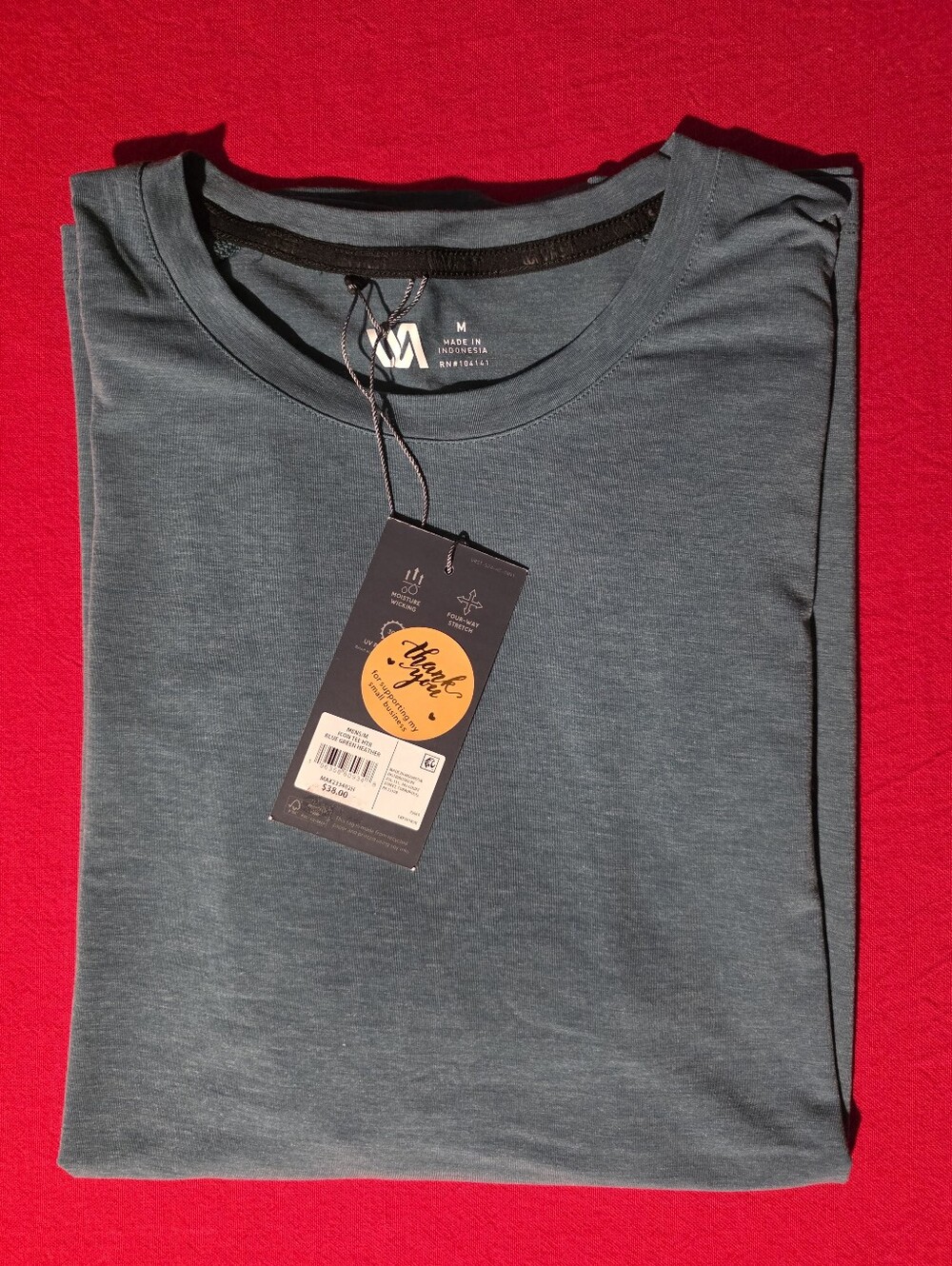 VRST Men's Crew Neck Shirt - Blue Green Heather. Super Soft!